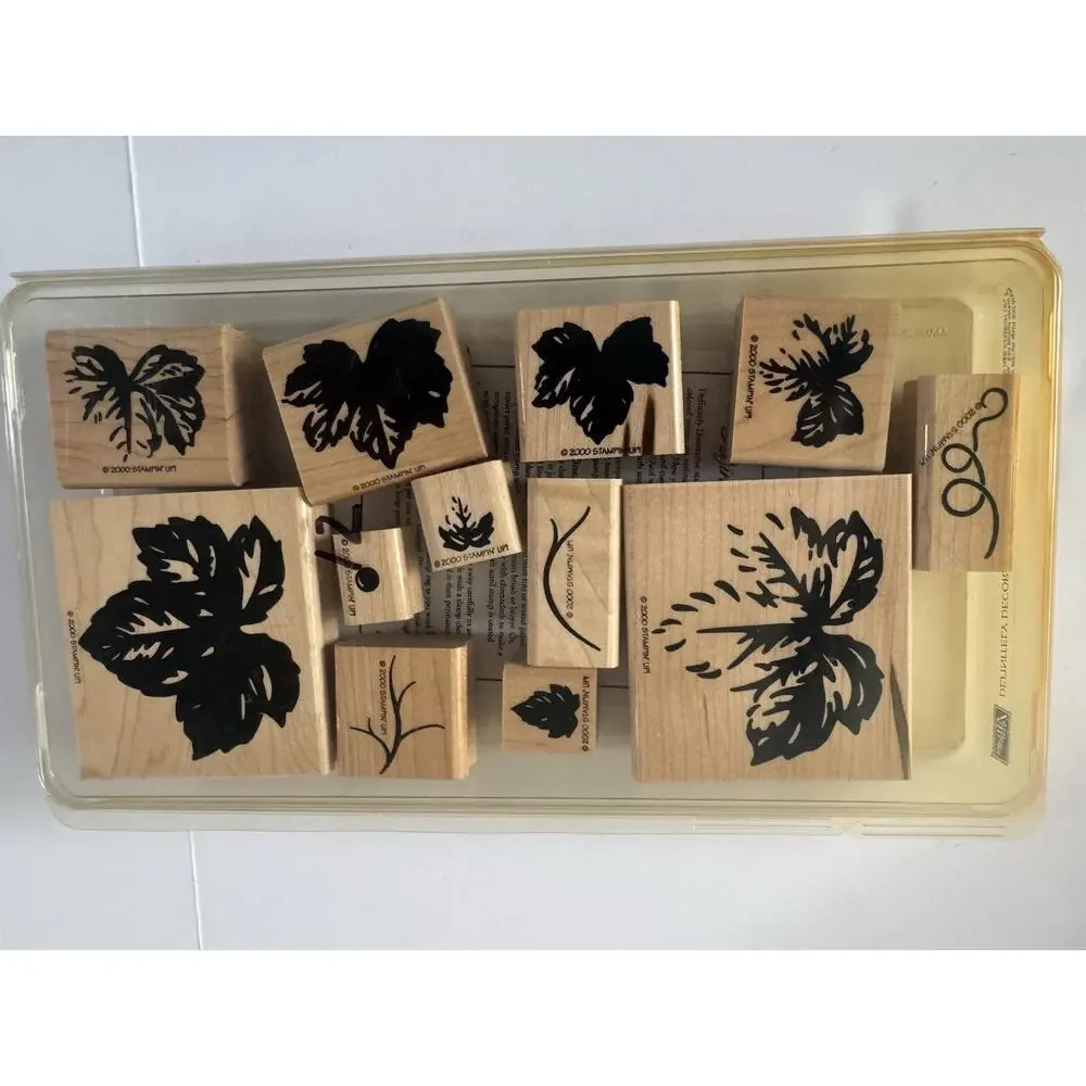 Stampin Up! 2000 Decorative Decorative Fine Vine Rubber stamp Wood Vintage #DR